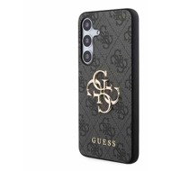 Guess PU Grained 4G Metal Logo Back Cover for Samsung Galaxy S25 Black - Phone Cover
