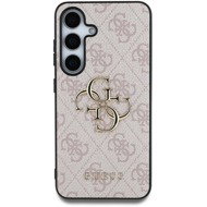Guess PU 4G Metal Logo Back Cover for Samsung Galaxy S25 Pink - Phone Cover