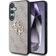 Guess PU 4G Metal Logo Back Cover for Samsung Galaxy S25+ Pink - Phone Cover