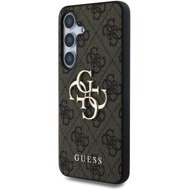 Guess PU 4G Metal Logo Back Cover for Samsung Galaxy S25+ Brown - Phone Cover