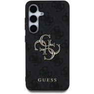 Guess PU 4G Metal Logo Back Cover for Samsung Galaxy S25+ Grey - Phone Cover