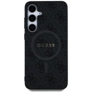 Guess PU Leather 4G Colored Ring MagSafe Back Cover for Samsung Galaxy S25+ Black - Phone Cover