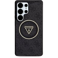Guess IML 4G Glitter and Triangle Logo MagSafe Back Cover for Samsung Galaxy S25 Ultra Black - Phone Cover