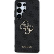 Guess PU 4G Metal Logo Back Cover for Samsung Galaxy S25 Ultra Grey - Phone Cover
