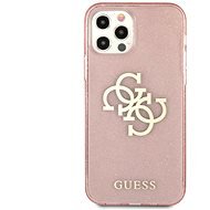 Guess TPU Big 4G Full Glitter Apple iPhone 12/12 Pro Pink tok - Telefon tok