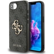 Guess PU 4G Metal Logo Back Cover for iPhone 16e/17e Grey - Phone Cover