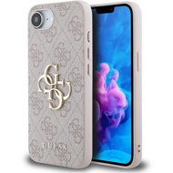 Guess PU 4G Metal Logo Back Cover for iPhone 16e/17e Pink - Phone Cover