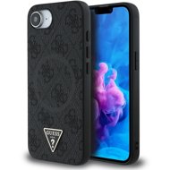 Guess PU 4G Strass Triangle Metal Logo MagSafe Back Cover for iPhone 16e/17e Black - Phone Cover