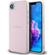 Guess PU Grained Classic Logo MagSafe Back Cover for iPhone 16e/17e Pink - Phone Cover
