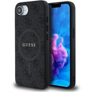Guess PU Leather 4G Colored Ring MagSafe Back Cover for iPhone 16e/17e Black - Phone Cover
