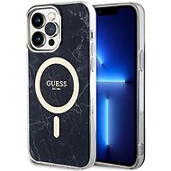 Guess IML Marble MagSafe Zadní Kryt pro iPhone 13 Pro Max Black - Phone Cover