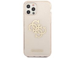Guess TPU Big 4G Full Glitter for Apple iPhone 12/12 Pro, Gold - Phone Cover