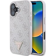 Guess PU 4G Strass Triangle Metal Logo Back Cover for iPhone 16e/17e Pink - Phone Cover