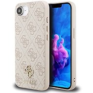 Guess PU 4G Small Metal Logo MagSafe Back Cover for iPhone 16e Pink - Phone Cover