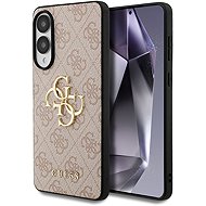 Guess PU 4G Metal Logo Back Cover for Samsung Galaxy S25 Edge Pink - Phone Cover