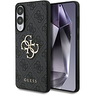 Guess PU 4G Metal Logo Back Cover for Samsung Galaxy S25 Edge Black - Phone Cover