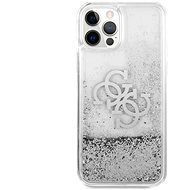 Guess TPU Big 4G Liquid Glitter Silver für Apple iPhone 12 Pro Max Transparent - Handyhülle