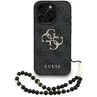Guess PU 4G Metal Logo Strap Back Cover for iPhone 15 Pro Black - Phone Cover