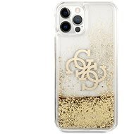 Guess TPU Big 4G Liquid Glitter Gold für Apple iPhone12/12 Pro Transparent - Handyhülle