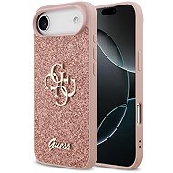 Guess PU Fixed Glitter 4G Metal Logo Back Cover for iPhone Air Pink - Phone Cover