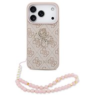 Guess PU 4G Metal Logo Strap Back Cover for iPhone 17 Pro Pink - Phone Cover