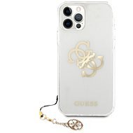 Guess TPU Big 4G Logo Gold Apple iPhone 12 Pro Max készülékhez, Transparent - Telefon tok
