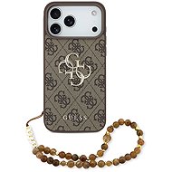 Guess PU 4G Metal Logo Strap Back Cover for iPhone 17 Pro Max Brown - Phone Cover