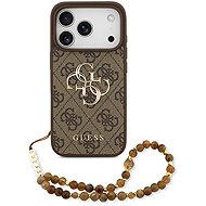 Guess PU 4G Metal Logo Strap Back Cover for iPhone 17 Pro Brown - Phone Cover