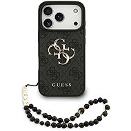 Guess PU 4G Metal Logo Strap Back Cover for iPhone 17 Pro Black - Phone Cover