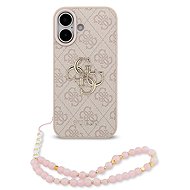 Guess PU 4G Metal Logo Strap Back Cover for iPhone 17 Pink - Phone Cover