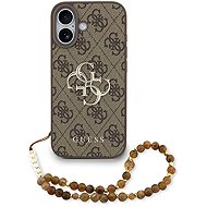 Guess PU 4G Metal Logo Strap Back Cover for iPhone 17 Brown - Phone Cover