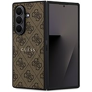 Guess PU Leather 4G coloured Ring Magnetic Back Cover for Samsung Galaxy Z Fold 7 Brown - Phone Cover
