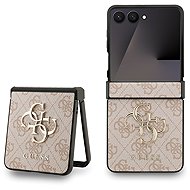 Guess PU 4G Metal Logo Back Cover for Samsung Galaxy Z Flip 7 Pink - Phone Cover