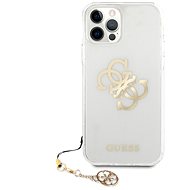 Guess TPU Big 4G Logo Gold for Apple iPhone 12/12 Pro Transparent - Phone Cover