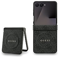 Guess PU Leather 4G coloured Ring Magnetic Back Cover for Samsung Galaxy Z Flip 7 Black - Phone Cover
