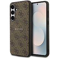 Guess PU Leather 4G coloured Ring MagSafe Back Cover for Samsung Galaxy S25 FE Brown - Phone Cover