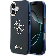 Guess IML 4G Script Metal Logo Back Cover for iPhone 17 Blue - Phone Cover