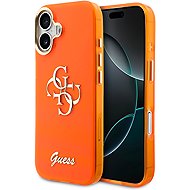 Guess IML 4G Script Metal Logo Back Cover for iPhone 17 Orange - Phone Cover