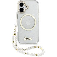 Guess IML Glitter Script Strap MagSafe Back Cover for iPhone 17 Transparent - Phone Cover