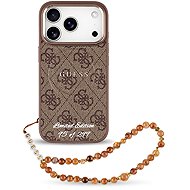 Guess PU 4G MagSafe Strap Limited Edition 299 Back Cover for iPhone 17 Pro Brown - Phone Cover