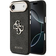 Guess PU Leather 4G Metal Logo Gold Frame Back Cover for iPhone Air Black - Phone Cover