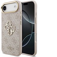 Guess PU Leather 4G Metal Logo Gold Frame Back Cover for iPhone Air Pink - Phone Cover