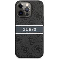 Guess PU 4G Printed Stripe Back Cover for Apple iPhone 13 Pro, Grey - Phone Cover