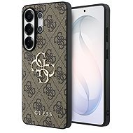 Guess PU 4G Metal Logo Back Cover for Samsung Galaxy S26 Ultra Brown - Phone Cover