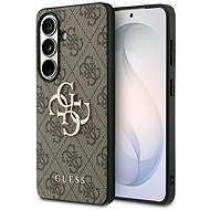 Guess PU 4G Resin Metal Logo Back Cover for Samsung Galaxy S26 Brown - Phone Cover
