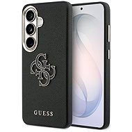 Guess PU 4G Resin Metal Logo Back Cover for Samsung Galaxy S26 Ultra Black - Phone Cover