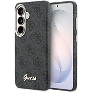 Guess PU 4G Script Metal Logo Magnetic Back Cover for Samsung Galaxy S26 Black - Phone Cover