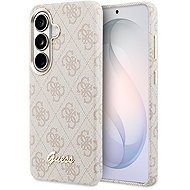 Guess PU 4G Script Metal Logo Magnetic Back Cover for Samsung Galaxy S26 Pink - Phone Cover