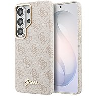 Guess PU 4G Script Metal Logo Magnetic Back Cover for Samsung Galaxy S26 Ultra Pink - Phone Cover