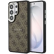 Guess PU Leather 4G Gold Frame Magnetic Back Cover for Samsung Galaxy S26 Ultra Brown - Phone Cover